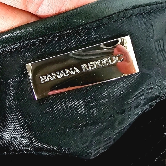 Banana republic Black/Bronze Litmus Color Leather Baguette Shoulder Bag - Picture 9 of 10